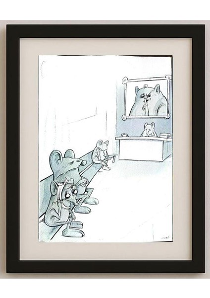 Rahim Baggal Asgari 43x30cm Orijinal Karikatür Tablo