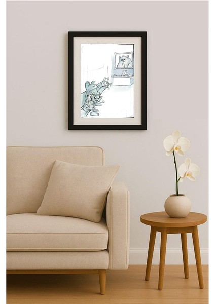 Rahim Baggal Asgari 43x30cm Orijinal Karikatür Tablo fiyatları