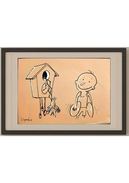 Chernyshev Nickolay 29X21CM Orijinal Karikatür Tablo