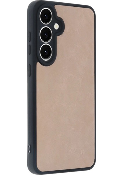 Samsung Galaxy S24 Fe Kılıf Aras Deri Kapak - Pudra (K95) fiyatları