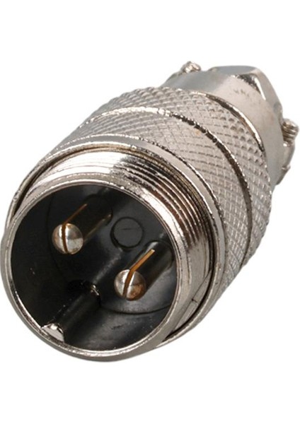 Mayk GX16-2 Pinli Metal Erkek Konnektör Jack Soket M16 16MM Çap Vida Dişli