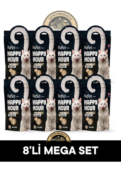 Plus Happy Hour 8'li Kedi Maması Mega Set 5 / 8X60GR