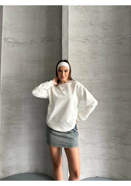 Clv Kln Beyaz Uzun Kollu T-Shirt
