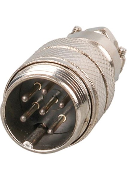 Mayk GX16-6 Pinli Metal Erkek Konnektör Jack Soket M16 16MM Çap Vida Dişli