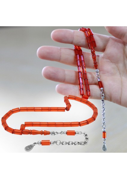 Kararmaz Metal Arnavut Püsküllü Kesme Kesim Bayrak Turuncu Mini Boy Ateş Kehribar Tesbih fiyatları