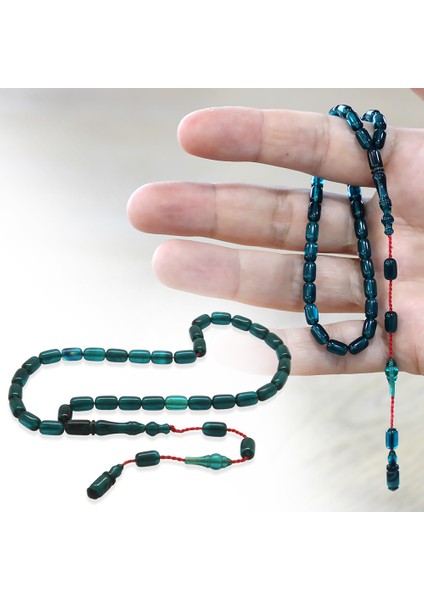 Sistemli Kapsül Kesim Mini Boy Su Mavi Ateş Kehribar Tesbih fiyatları