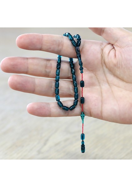 Sistemli Kapsül Kesim Mini Boy Su Mavi Ateş Kehribar Tesbih modelleri