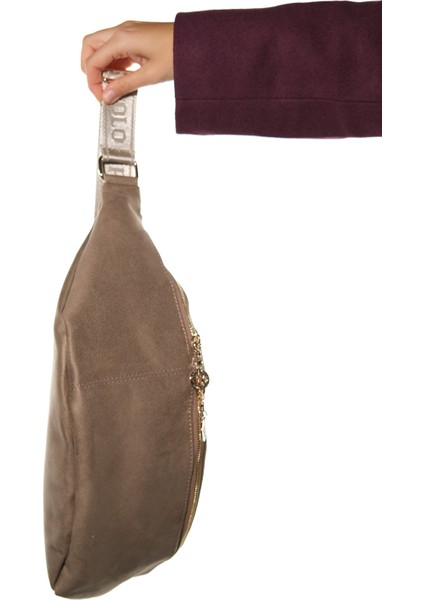 Venta Vizon Süet Kadın Büyük Bel Çantası fırsatları