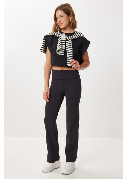 Yüksek Bel Esnek Modal Tayt LBY0023 Siyah fiyatları