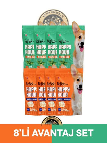 Plus Happy Hour 8'li Köpek Maması Avantaj Set 3 / 8X60GR