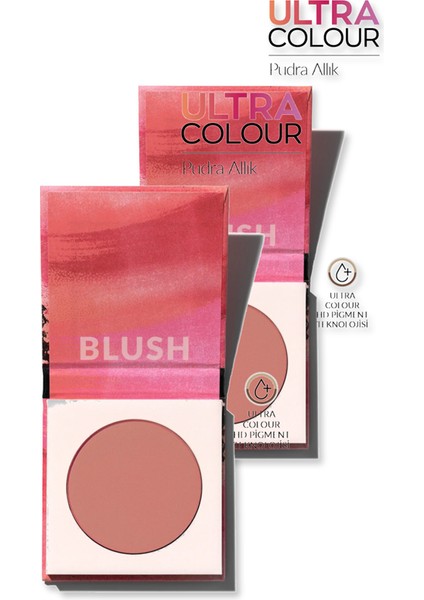 Ultra Colour Sıkıştırılmış Pudra Allık - Russet Rose Ikili Set