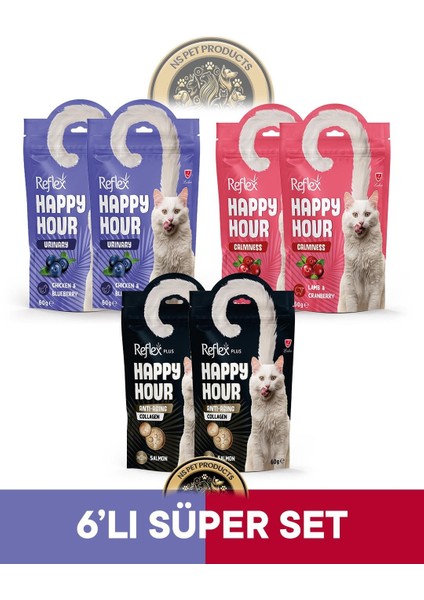 Plus Happy Hour 6'li Kedi Maması Süper Set 2 / 6X60GR