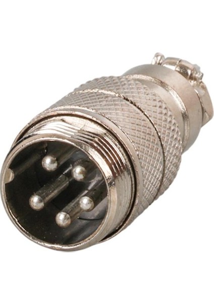 Mayk GX16-5 Pinli Metal Erkek Konnektör Jack Soket M16 16MM Çap Vida Dişli
