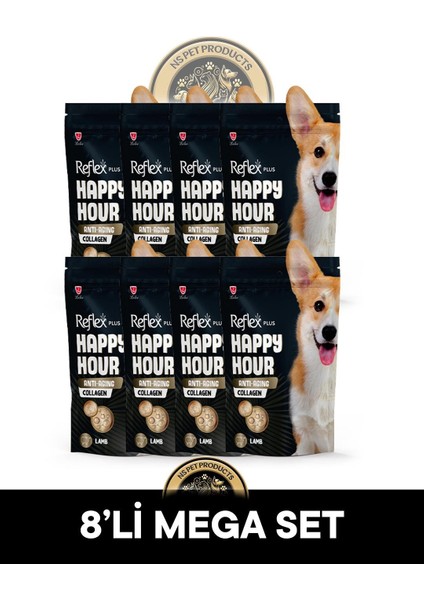 Plus Happy Hour 8'li Köpek Maması Mega Set 5 / 8X60GR