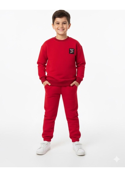 Uzun Kollu Şardonlu 3 Iplik Bel ve Paça Lastikli Çift Cepli Eşofman Takımı modelleri