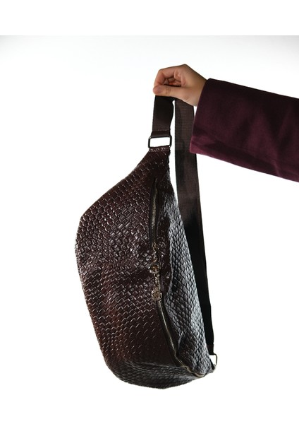 Venta Kahverengi Örgü Kadın Büyük Bel Çantası modelleri