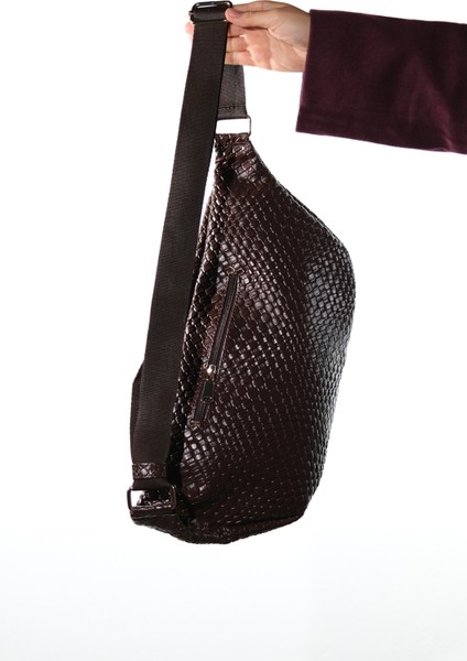 Venta Kahverengi Örgü Kadın Büyük Bel Çantası fırsatları