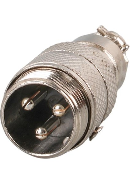 Mayk GX16-3 Pinli Metal Erkek Konnektör Jack Soket M16 16MM Çap Vida Dişli