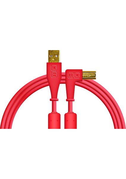 Chroma Cables Usb-A To B - 1.5mt | Right Angled Red
