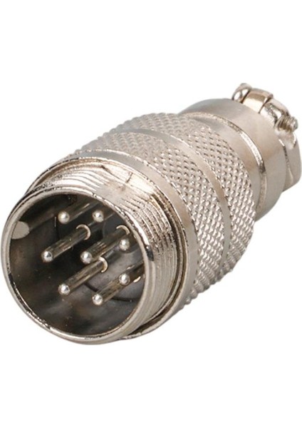 Mayk GX16-8 Pinli Metal Erkek Konnektör Jack Soket M16 16MM Çap Vida Dişli