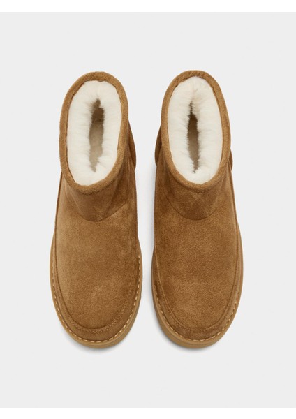 Astarlı Deri Efektli Bilekte Bot