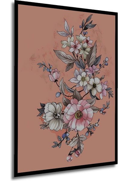 Rüya Bahçesi Sulu Boya Görünümlü Ahşap Dekoratif Tablo Dikdörtgen Tablo