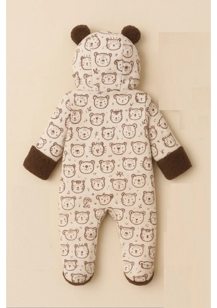 Yeni Trend Pamuklu Sevimli Bear Baskılı Yenidoğan Welsoft Patikli Kozmonot-Tulumu fırsatları
