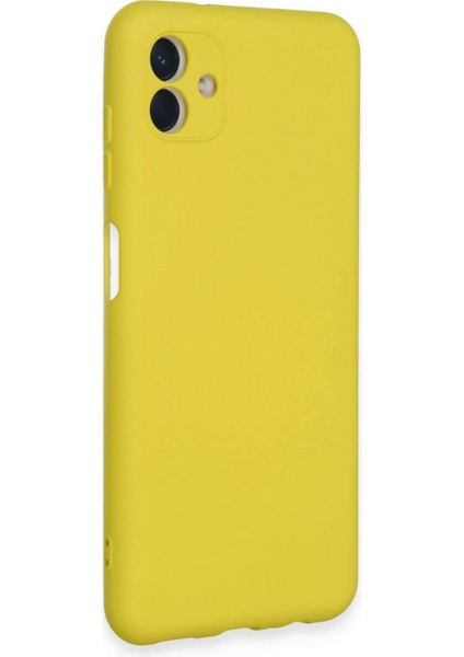 Samsung Galaxy A04E Kılıf Nano Içi Kadife Silikon - Sarı (K95) fiyatları
