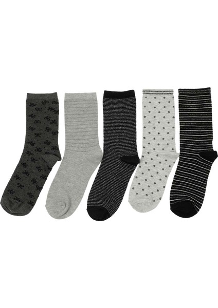 Kurdele 5 Lı Skt-W 5pr Siyah Kadın Soket Çorap