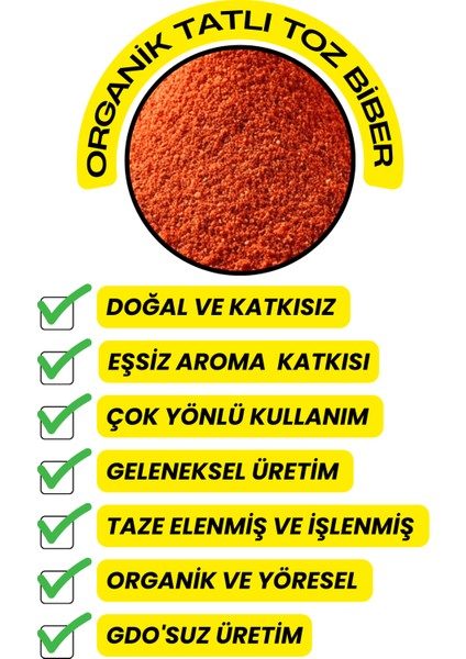 Tatlı Toz Biber ( Organik , Katkısız , Yöresel) 50GR fiyatları