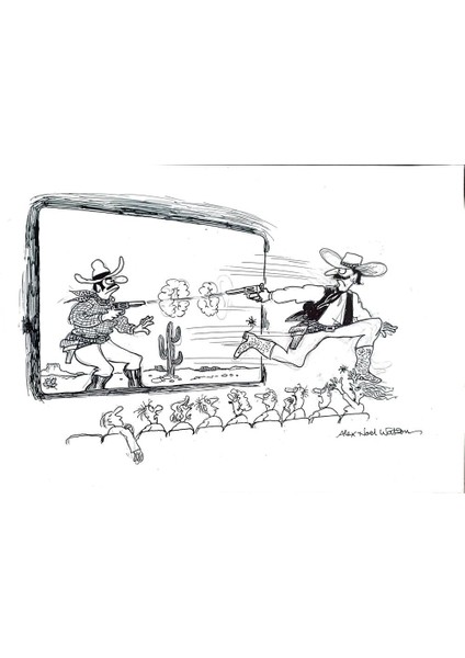 Alex Noel Watson 35x25cm Orijinal Karikatür Tablo modelleri