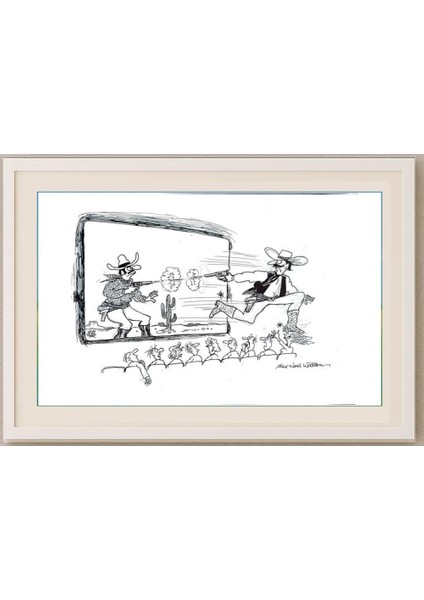 Alex Noel Watson 35x25cm Orijinal Karikatür Tablo fırsatları