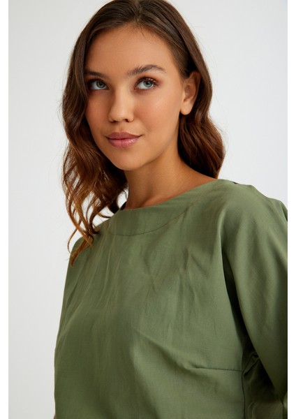 Keten Günlük Rahat Beli Lastikli Kadın İkili Takım Alt Üst