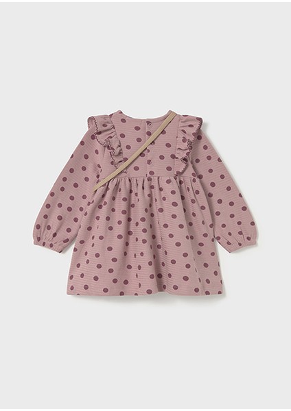 Pembe Kız Bebek Puantiye Desenli Çantalı Elbise 2920 fiyatları