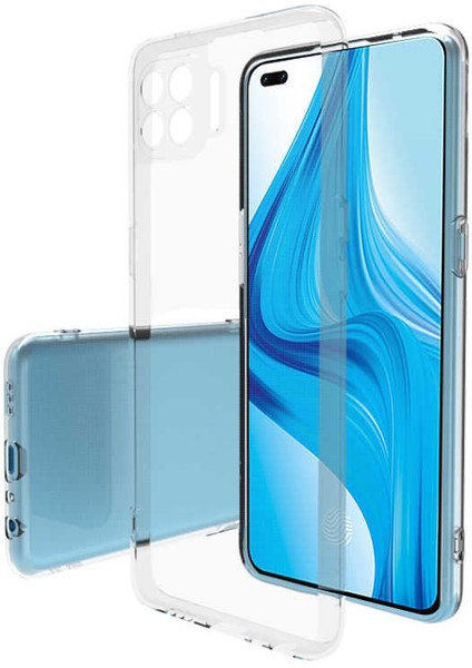 Spia Oppo Reno 4 Lite Kılıf Spıa Süper Silikon Kapak-Renksiz