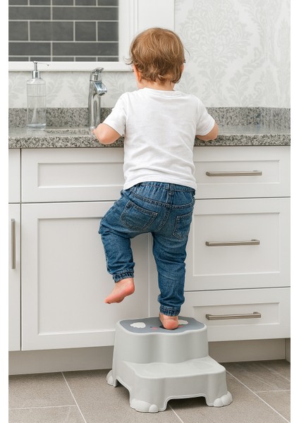 Kaydırmaz Taban Çocuk Basamaklı Eğitim Taburesi - Banyo, Lavabo, Klozet Basamak Merdiven Yükseltici indirimleri