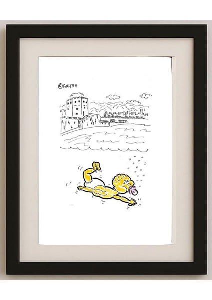 Resad Sultanovic 29X21CM Orijinal Karikatür Tablo