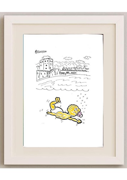 Resad Sultanovic 29X21CM Orijinal Karikatür Tablo fırsatları