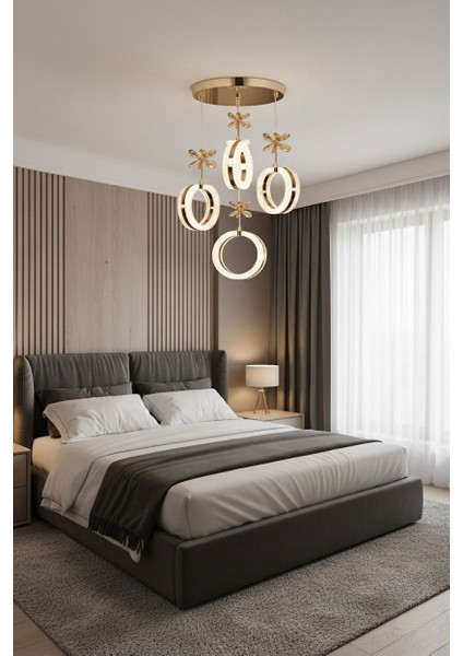 Aurea Model 4’lü Gold 3 Renk Modu Ledli Kristal Taşlı modelleri