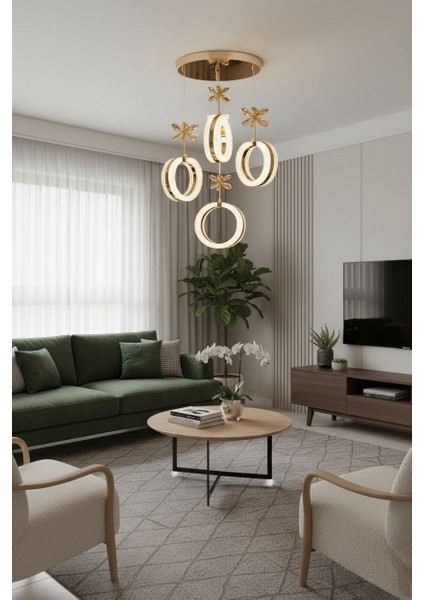 Aurea Model 4’lü Gold 3 Renk Modu Ledli Kristal Taşlı fırsatları