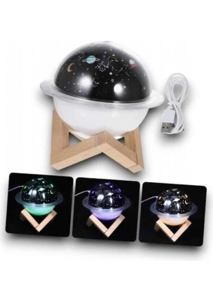 Hava Nemlendirici LED Işıklı Gece Lambası Yıldız Görünümlü Renk Değiştiren indirimleri
