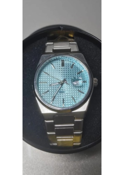 Analog Quartz Makina Metal Erkek Kol Saati Mavi Kadran fiyatları