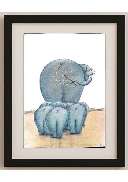 Masoud Ziaei Zardkhashoei 29X21CM Orijinal Karikatür Tablo