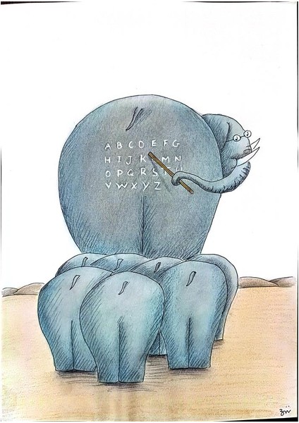 Masoud Ziaei Zardkhashoei 29X21CM Orijinal Karikatür Tablo modelleri