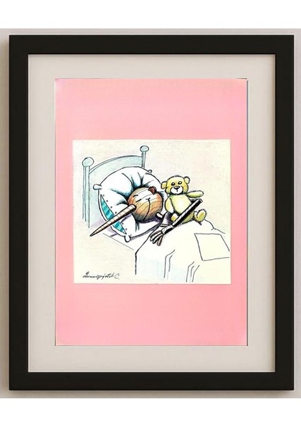 Sasha Dimitrijevic 29X21CM Orijinal Karikatür Tablo