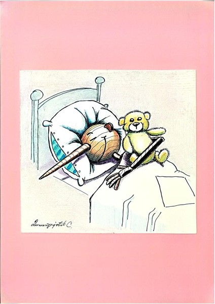 Sasha Dimitrijevic 29X21CM Orijinal Karikatür Tablo modelleri