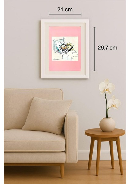 Sasha Dimitrijevic 29X21CM Orijinal Karikatür Tablo indirimleri