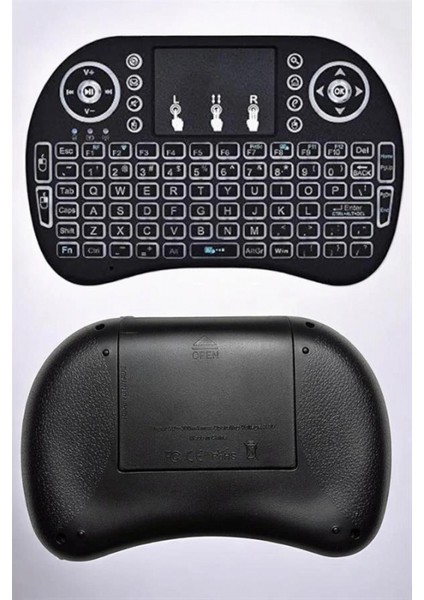 Işıklı Kablosuz Mini Q Klavye Tüm Cihazlara Uyumlu indirimleri