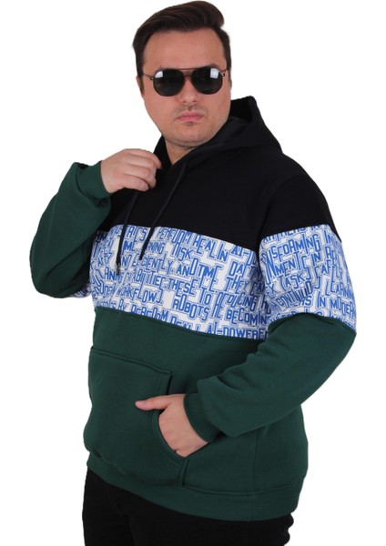 Mocgrande Büyük Beden Kapüşonlu 3ip Sweat Transforming 25713 Lacıvert fiyatları