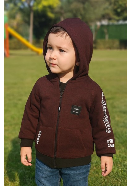 Erkek Çocuk 3 Ip Şardonlu Fermuarlı Hırka